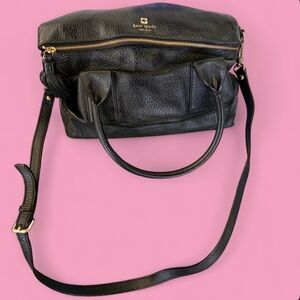 kate spade Black Pebbled Leather Shoulder Satchel